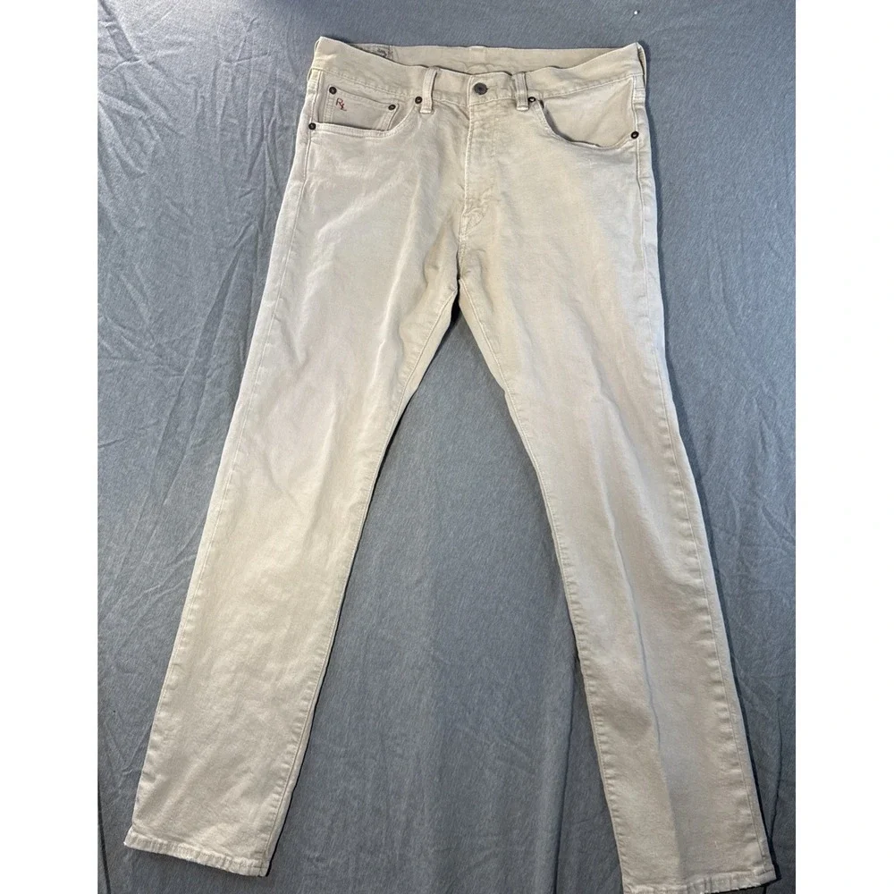 Polo Ralph Lauren Jeans Vintage Men's 33x32 Varick Slim Straight Tan Dungaree
